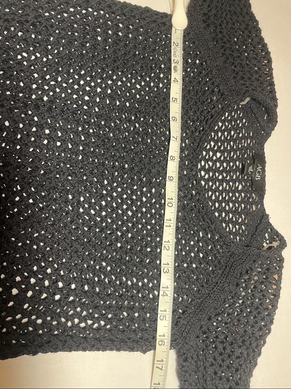 AGB Black Open-Weave Scoop Neck Sweater - Picture 5 of 10